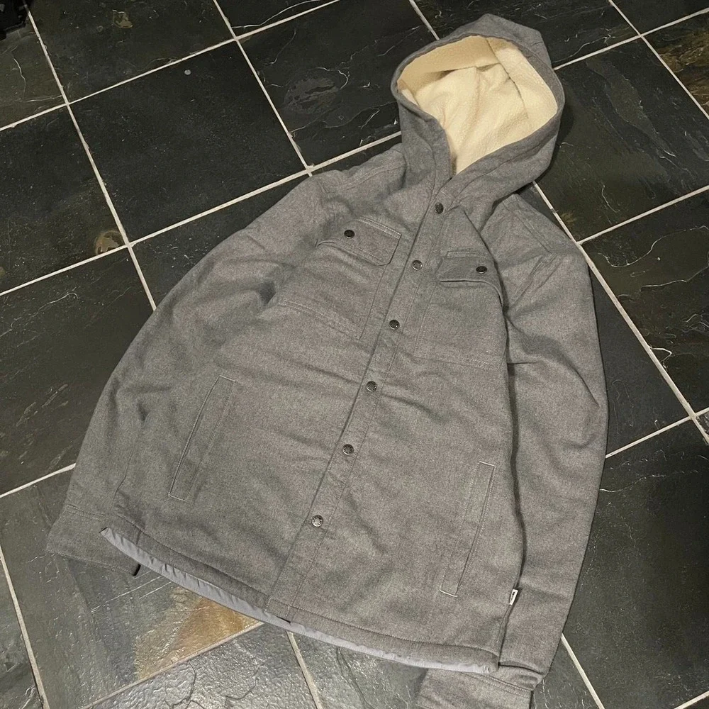 BRAND NEW 2000s Y2K Grey The North Face Sherpa Lined Jacket - Medium